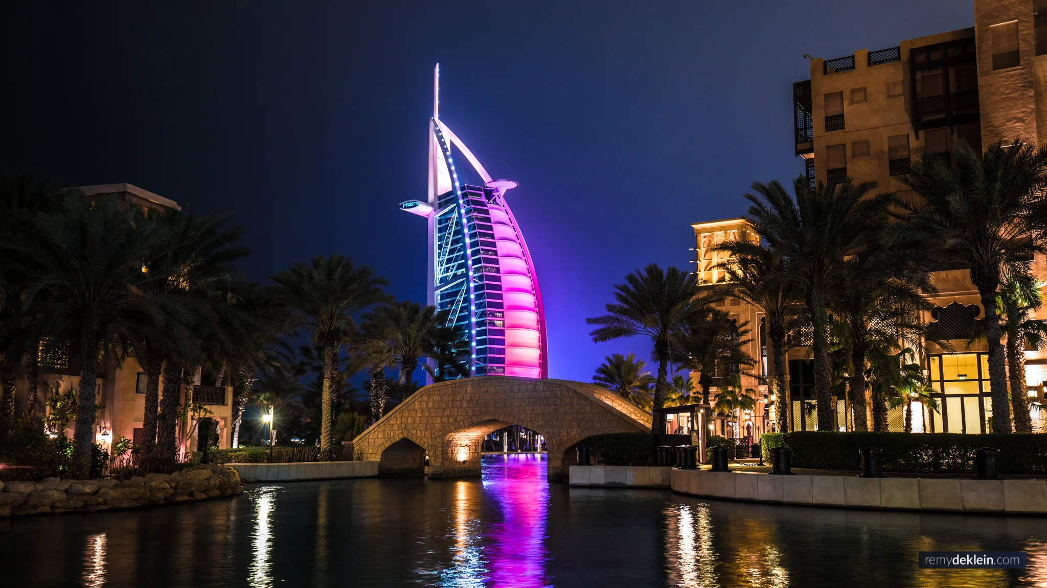 Burj Al Arab - Madinat Jumeirah at night