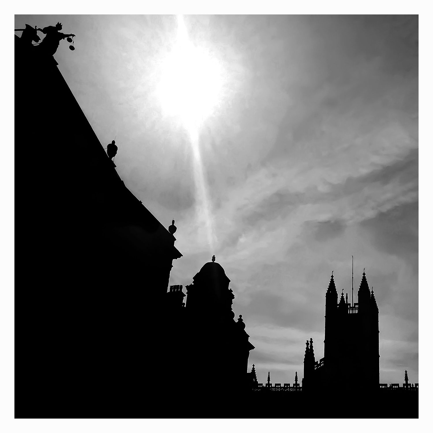 Abbey and Guildhall Silhouette.