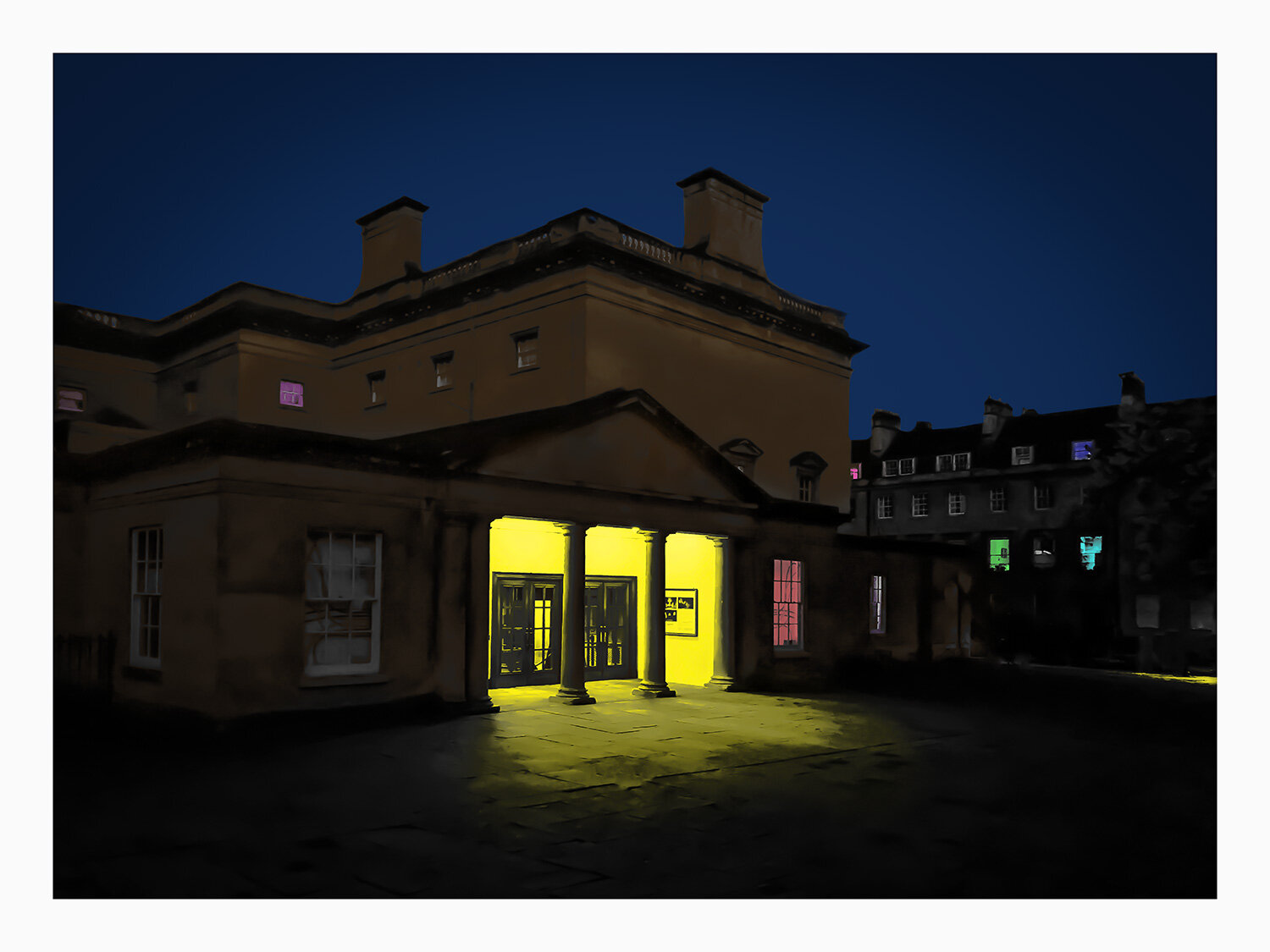 Assembly Rooms Colour at Night.
