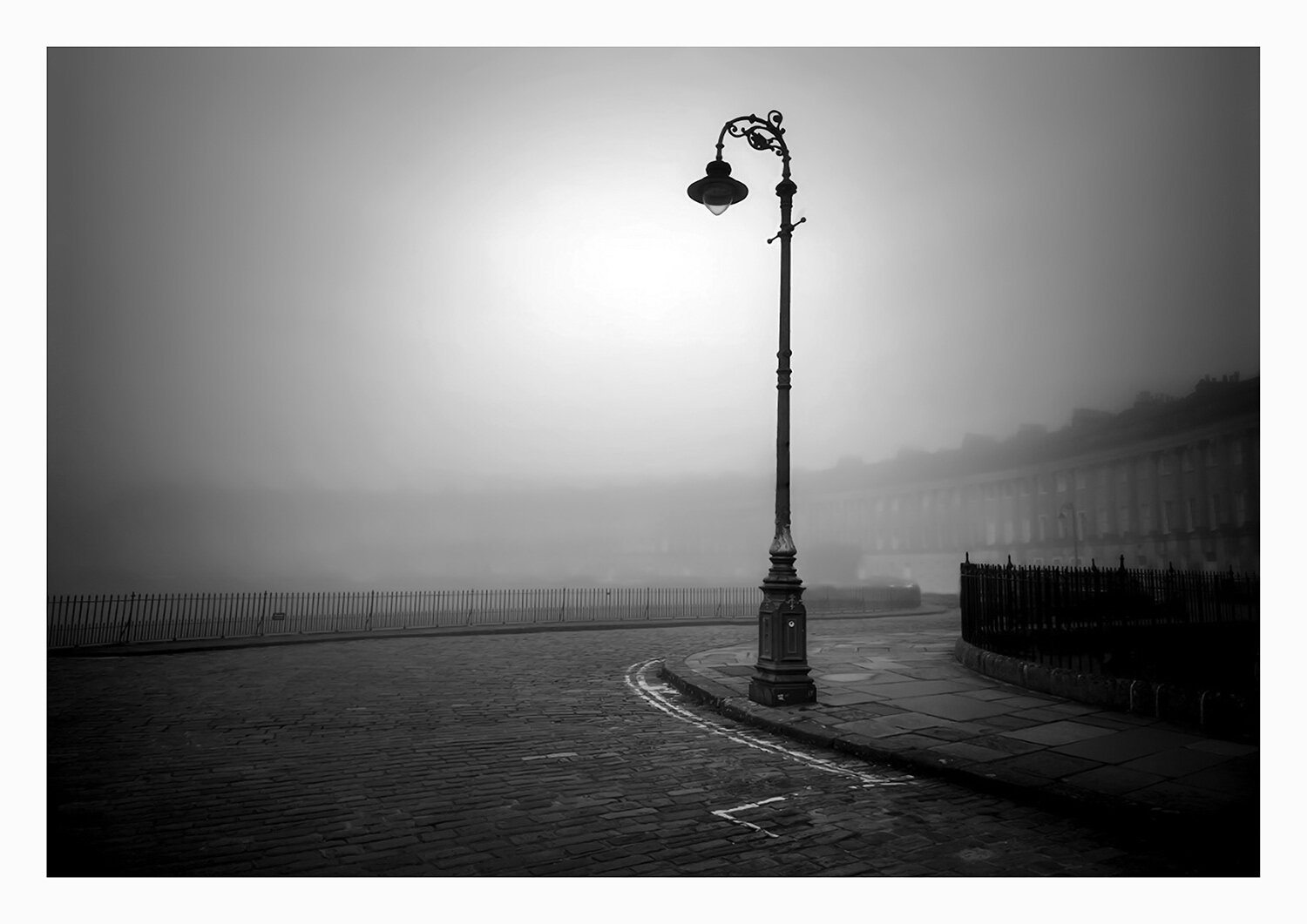 The Royal Crescent in the Fog.