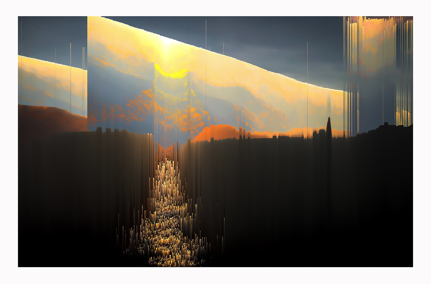 Sunset Over the River Thames, London Glitche B.