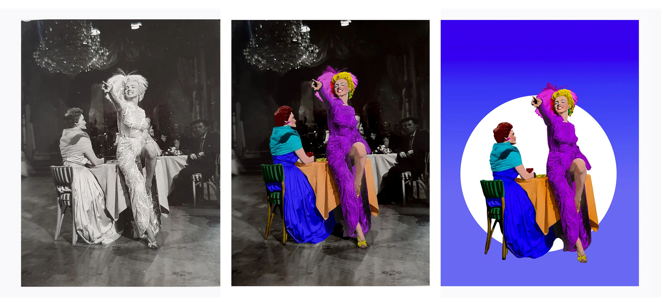 Marilyn Monroe and Ethel Merman. 