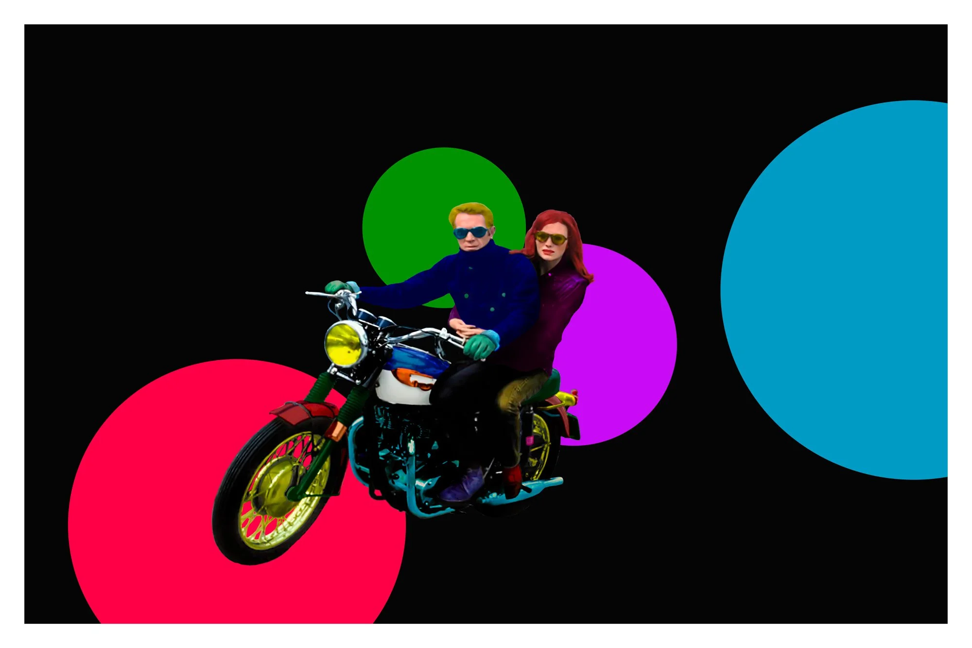 Jaqueline Bisset and Steve McQueen Circles