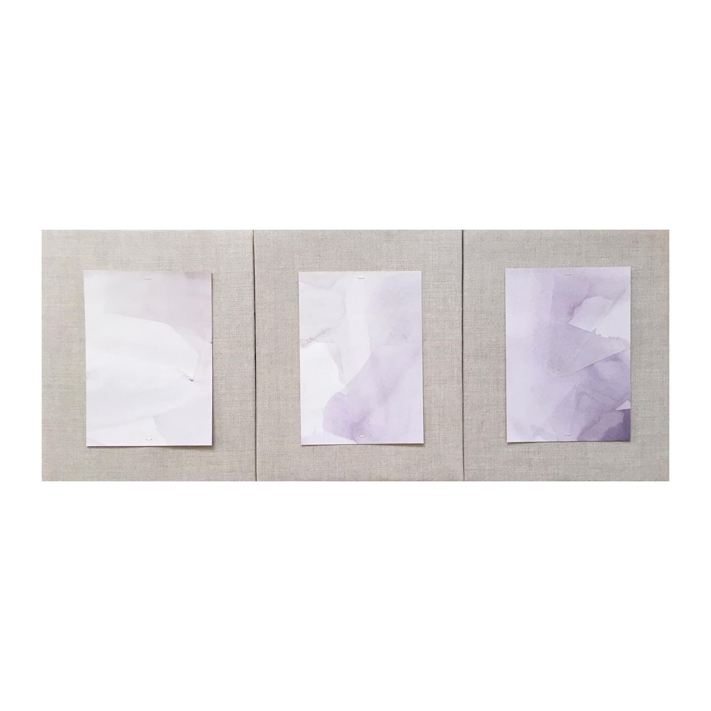 New Artwork Available on my website | amethyst crystal pigment abstracts - two small scale triptychs available as individual paintings as well. 

This was originally from a really fun collaboration with @thecristalline.

See my stories for the detail
