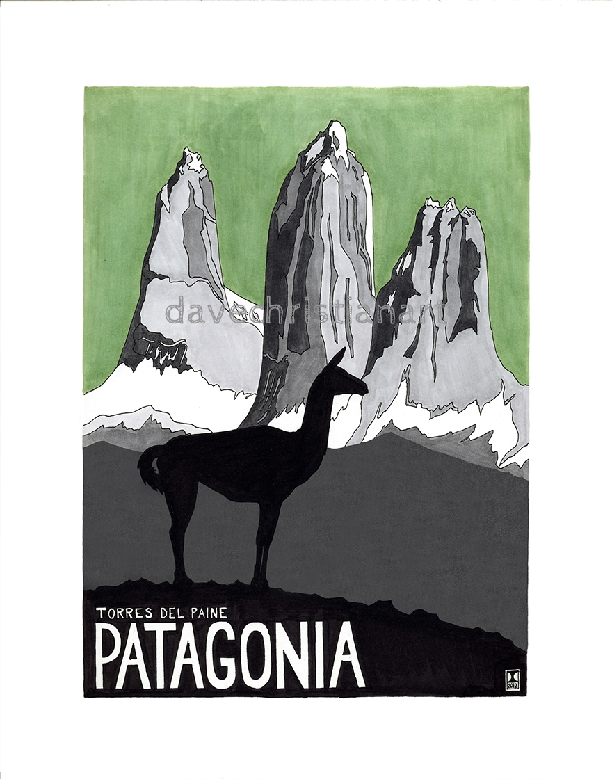 Patagonia Torres Towers — Dave Christian Art
