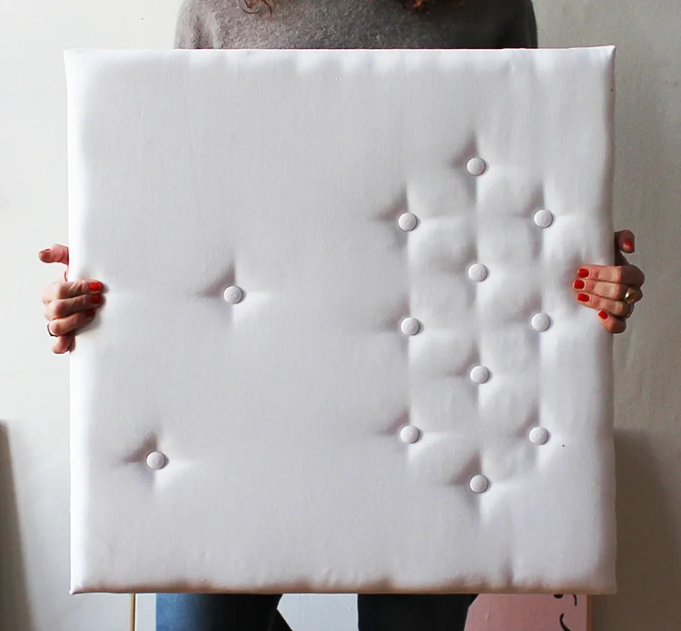 You Me and everyone else, 2016 Upholstery 60x60cm