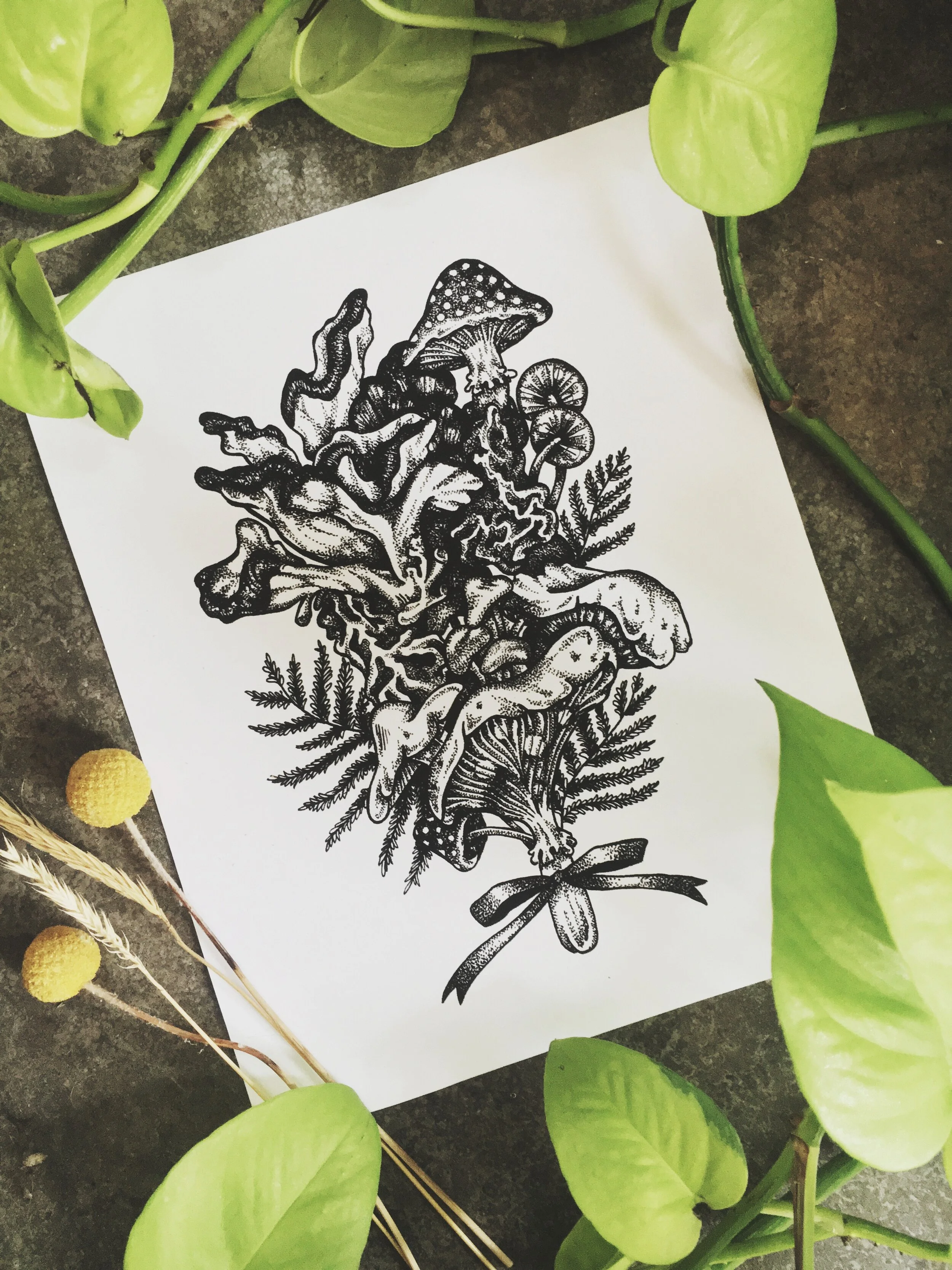 Mushroom Bouquet—Art Print