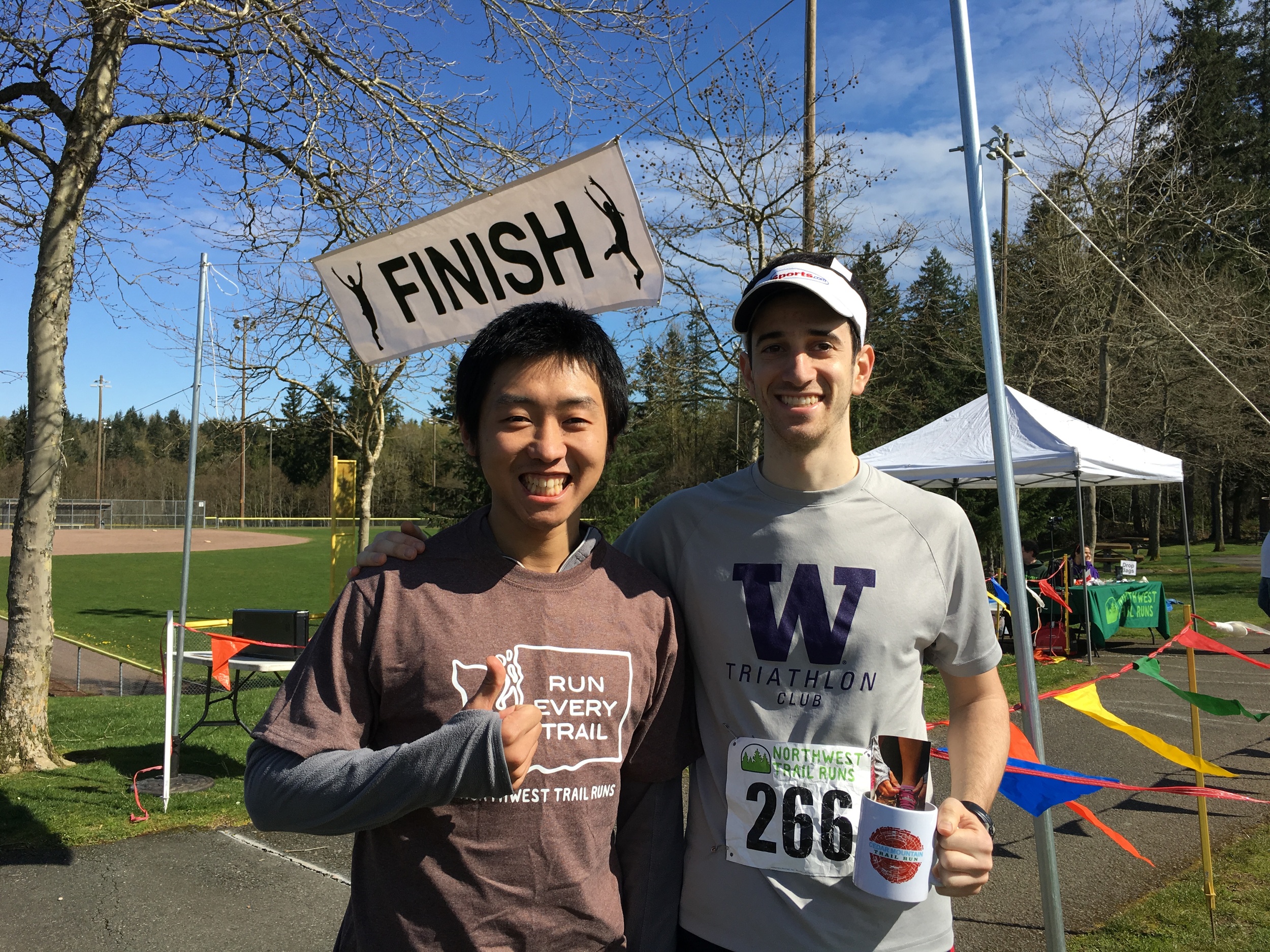 Ross and Jason after the 10 mile race