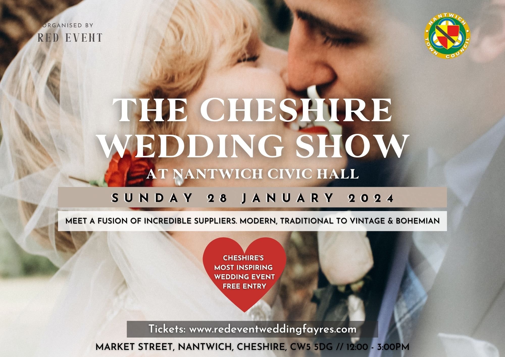 The Cheshire Wedding Fayre at Nantwich Civic Hall Sunday 28th January 2024