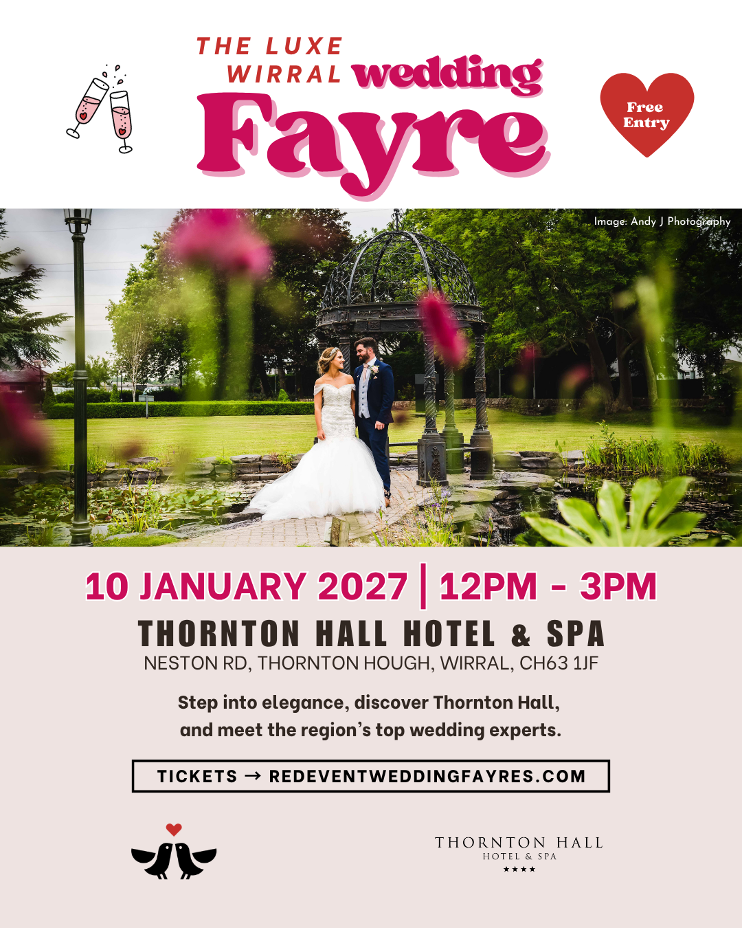 6. Thornton Hall Wirral Wedding Show Sunday 22th January 2026 INSTA Red Event Wedding Fayres, Chester, Liverpool, Manchester, Cheshire, Merseyside, Wirral, Liverpool Wedding Show, Venue, Bridal Shop, Planning 2026 Wedding Fairs.png