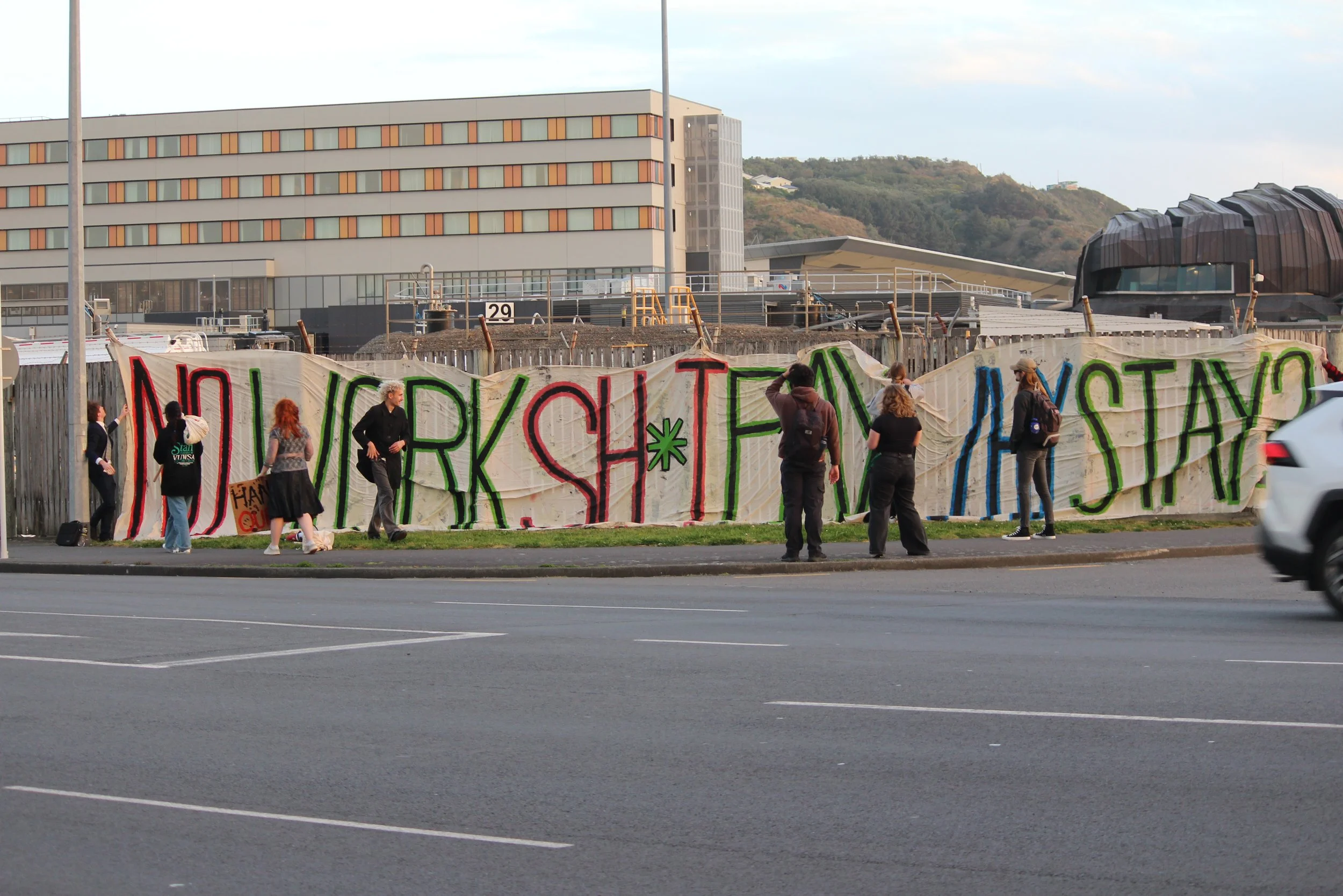 No Work Sh*t Pay Airport Protest 2025