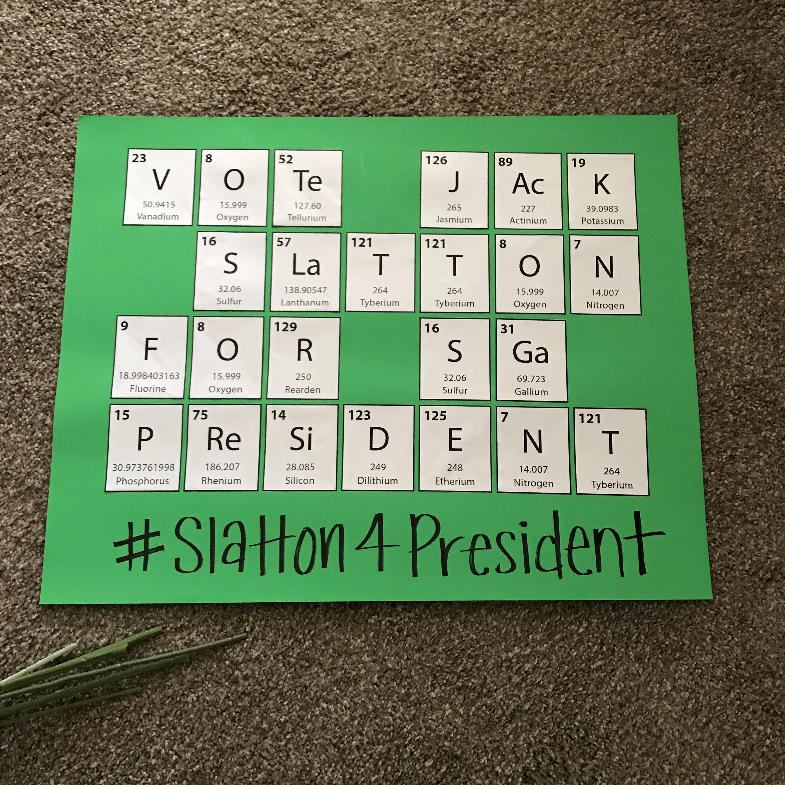  These are some campaign posters I created for my brother who was running for senior class president this year... he won! 