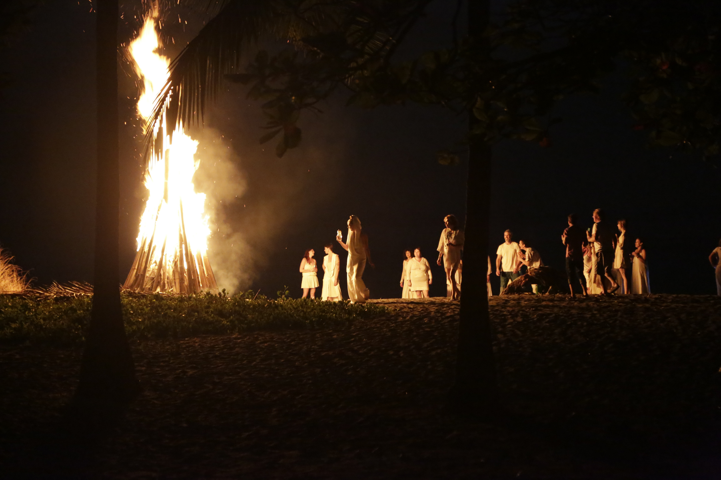 Full moon bonfire