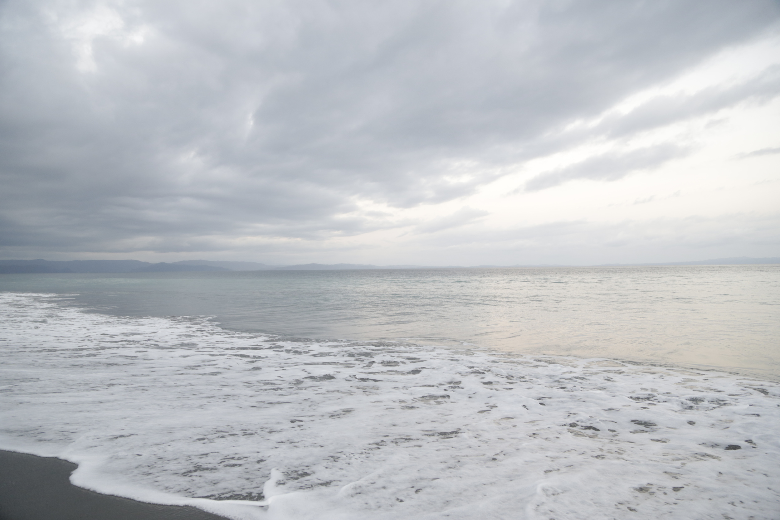 Silvery ocean
