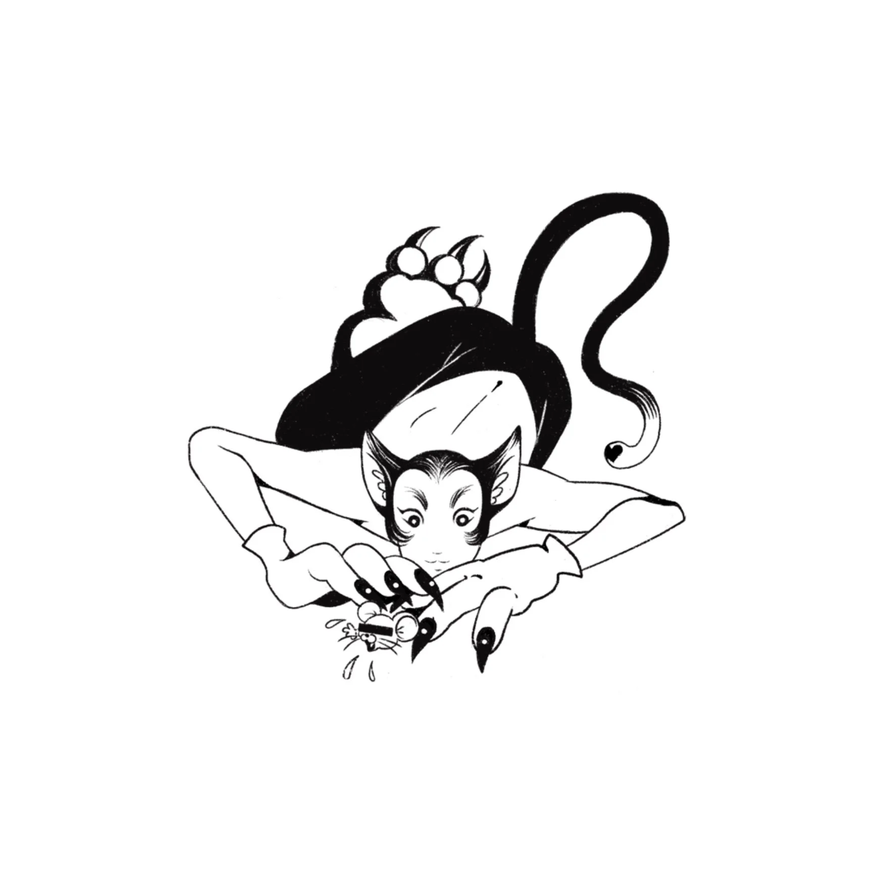 Cat Girl tattoo ticket