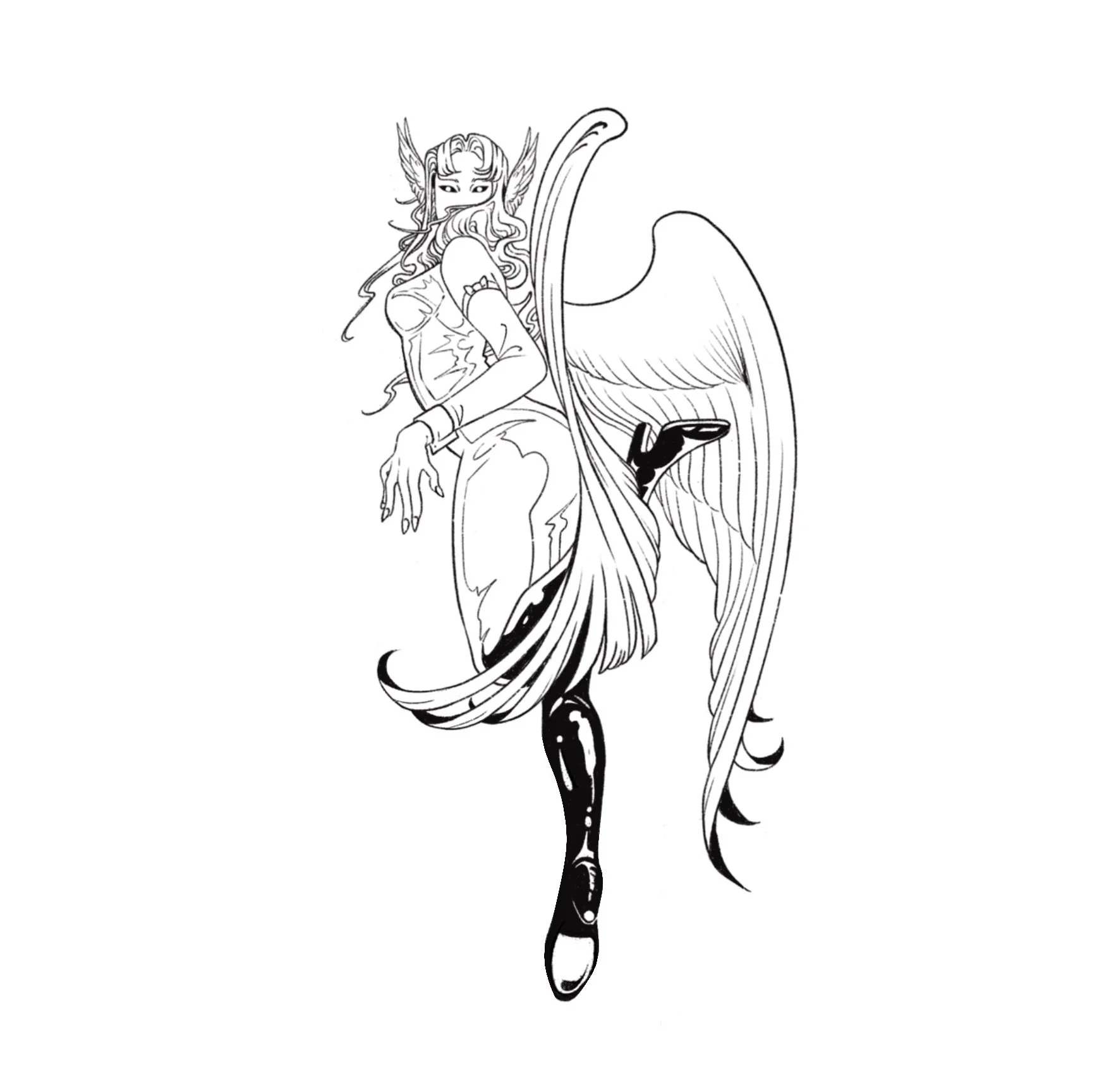 Latex Angel tattoo ticket