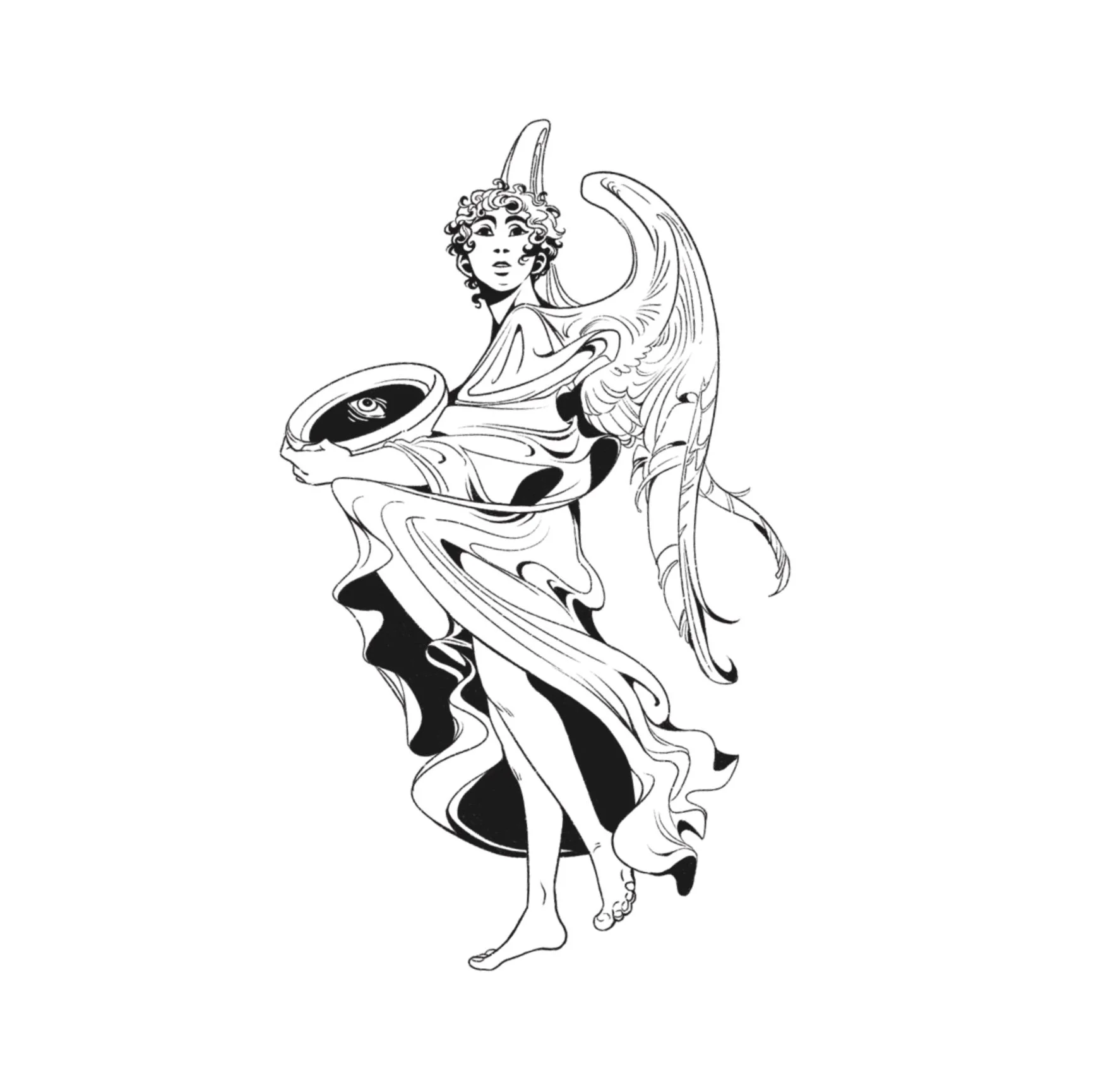 Roman Angel tattoo ticket