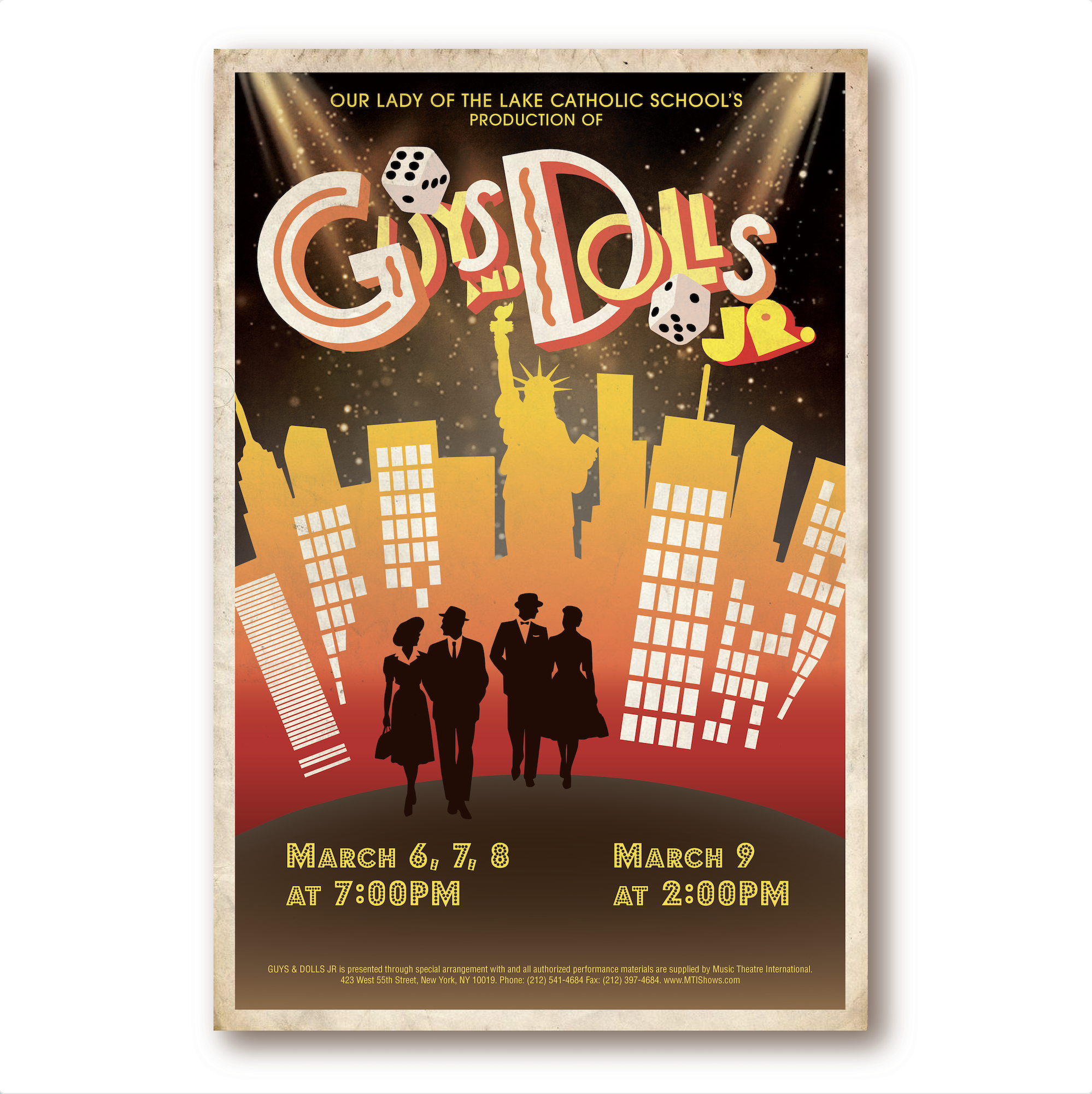 Guys and Dolls Jr Musical poster