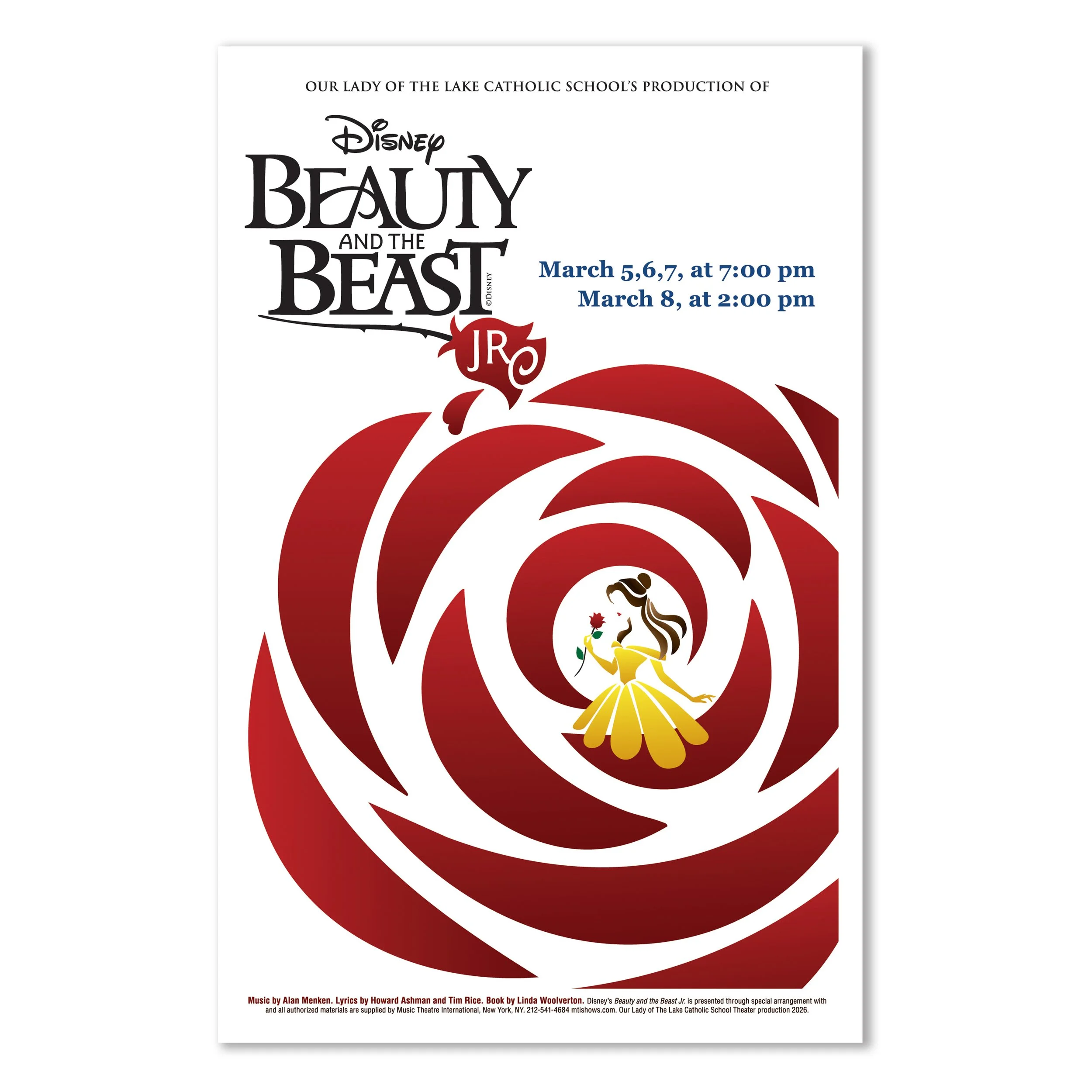 Beauty and The Beast Jr Musical program design