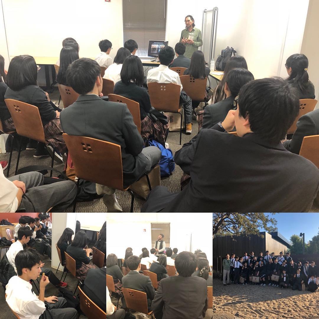 Hanazono dropped in at Stanford for a lecture from Dr Stephen Murphy-Shigematsu and students.