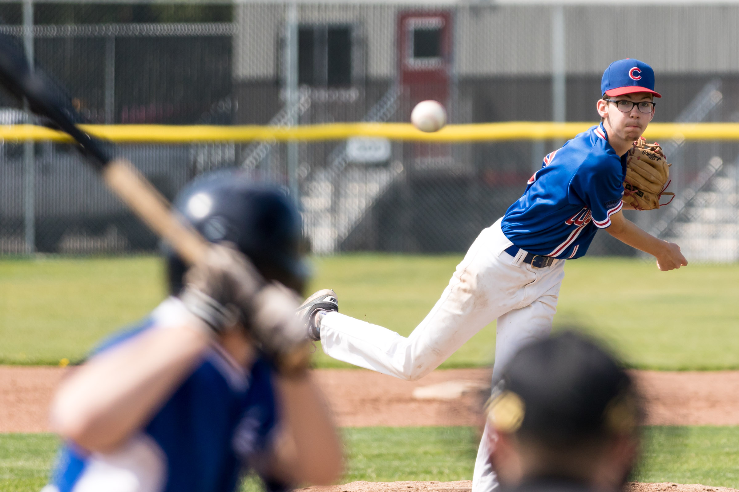 The Camrose Cougars Midget AA team would go on to win silver at the 2016 Provincial Tournament. This is a photo of pitcher Ty Twitchell pitching against the South Jasper Place Jays in the semi-final | August 1 at Millwoods Park, Edmonton