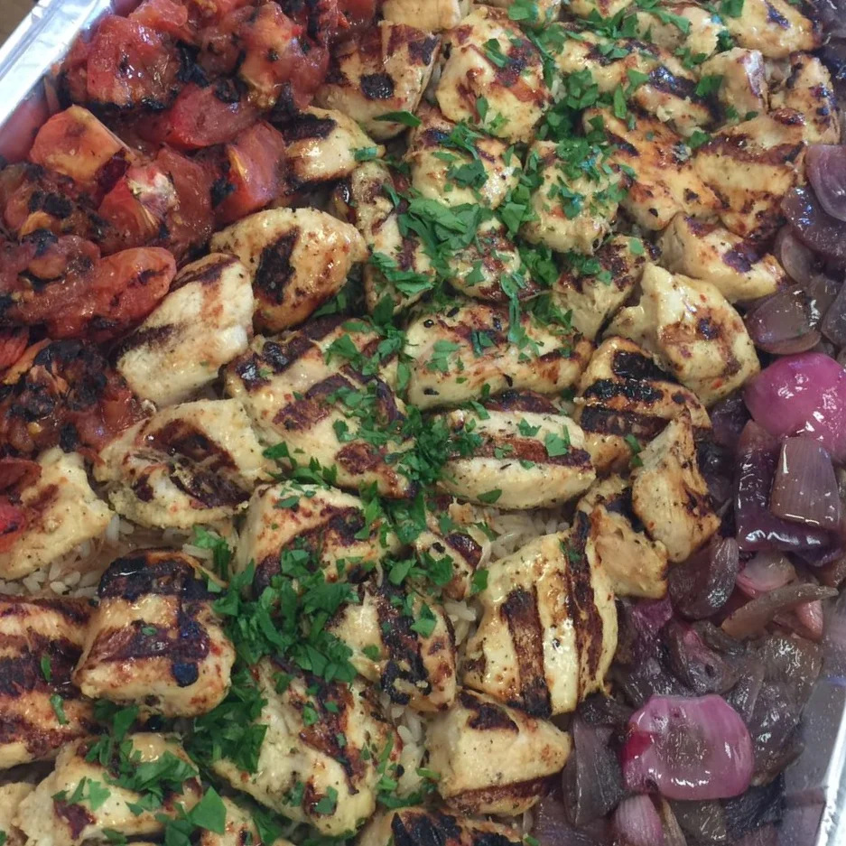 Chicken Shish Kabab w/ Rice and Grilled Vegetables M $77.99 / L $155.99