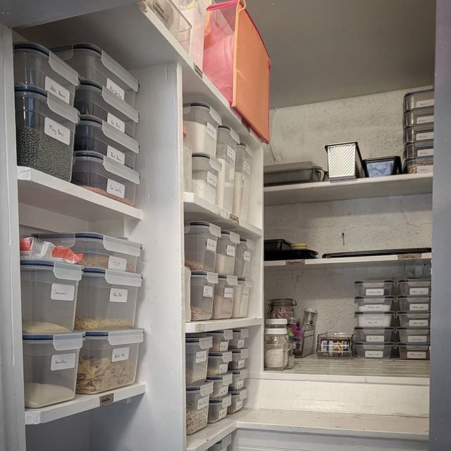 I've spent three days making the pantry useful. I hate looking for tools and not being able to find them. 
#organization 
#pantry 
#pantryorganization 
#baking