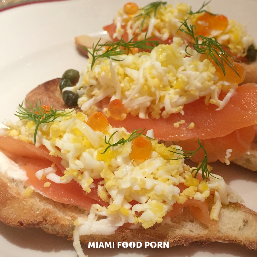 smoked salmon tartine