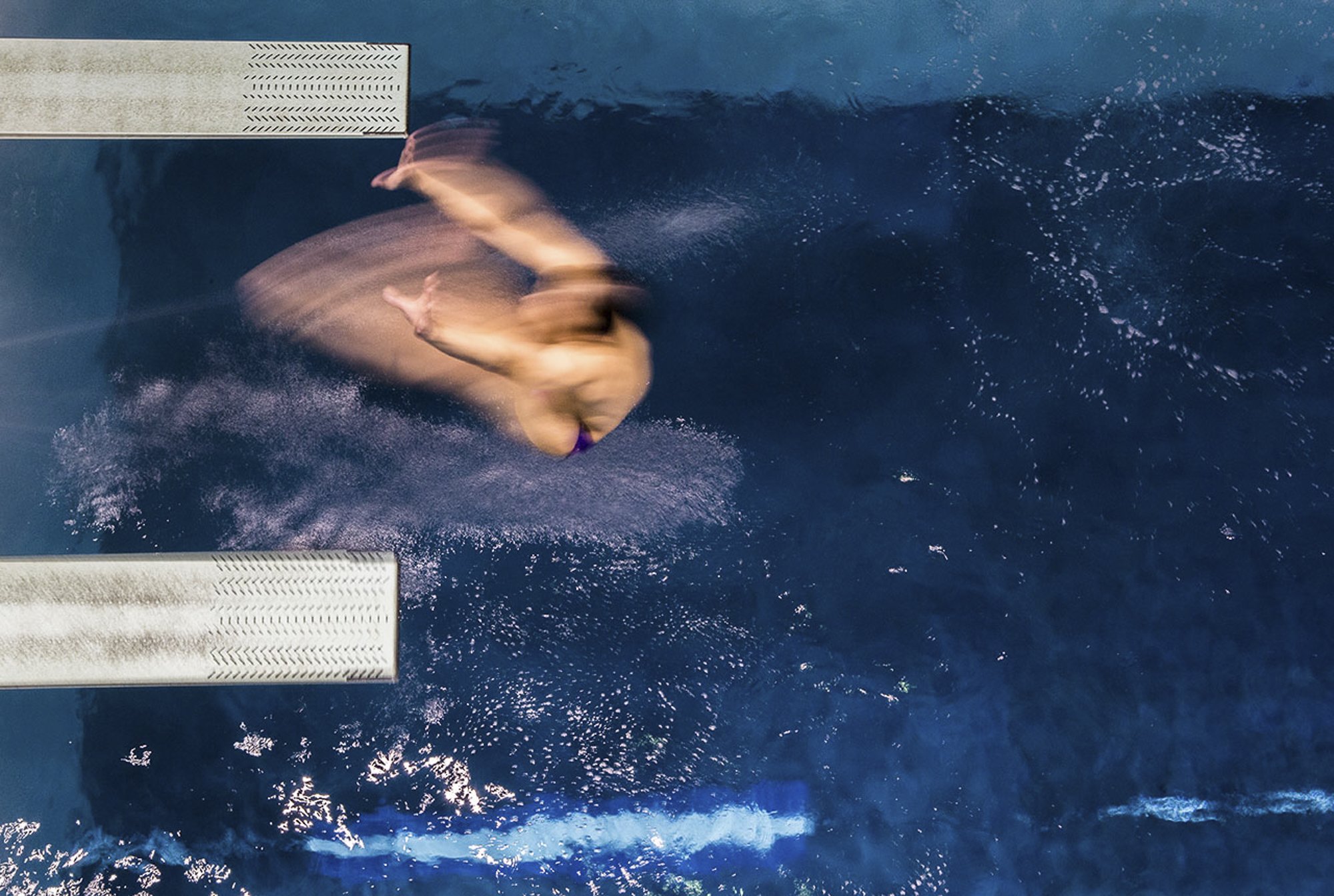  Issaquah's Robert Gref warms up before the Mens 1 Meter Diving during the 4A Boys' Swim/Dive Championships on Feb. 16, 2019 in Federal Way, Washington. 