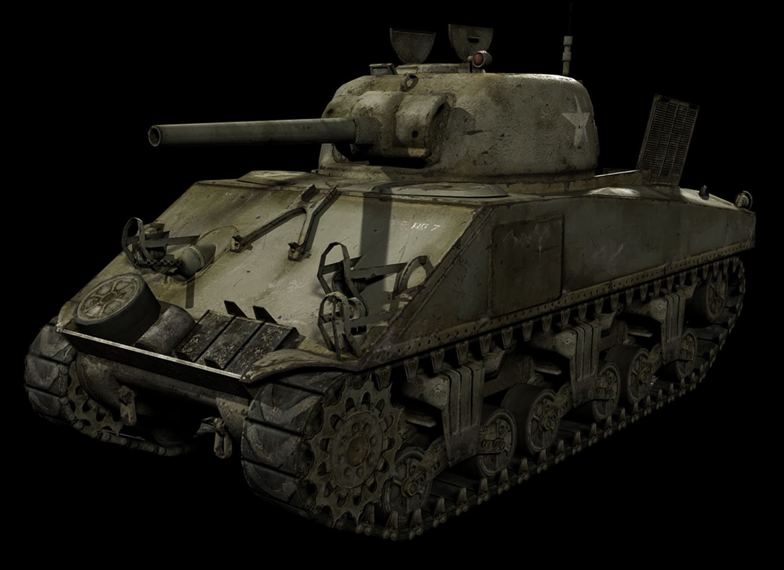 SHERMAN TANK IN-GAME MODEL
