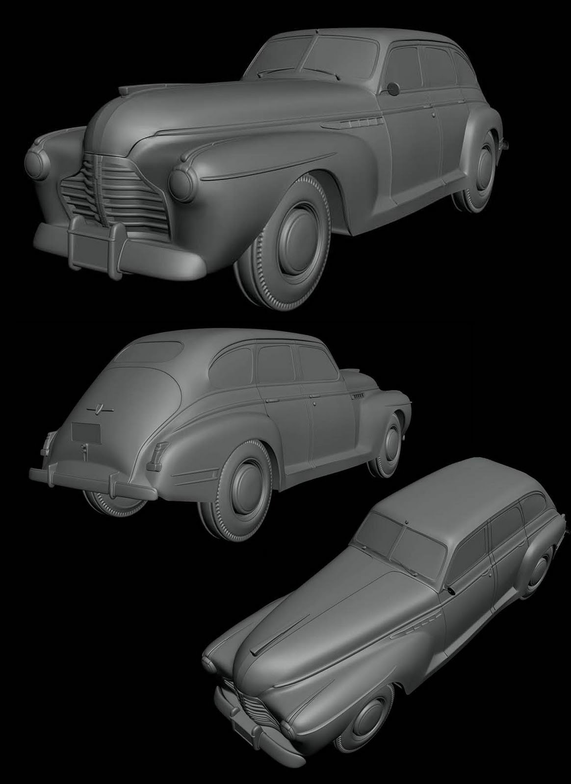 HIGH POLY VINTAGE CAR