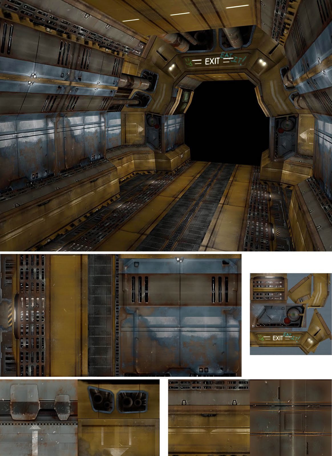 SCI-FI HALLWAY MODEL/TEXTURE