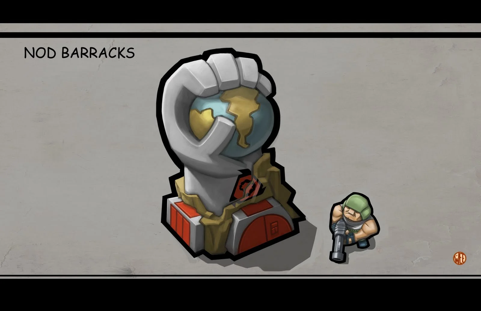 CASUAL COMMAND AND CONQUER: NOD BARRACKS CONCEPT