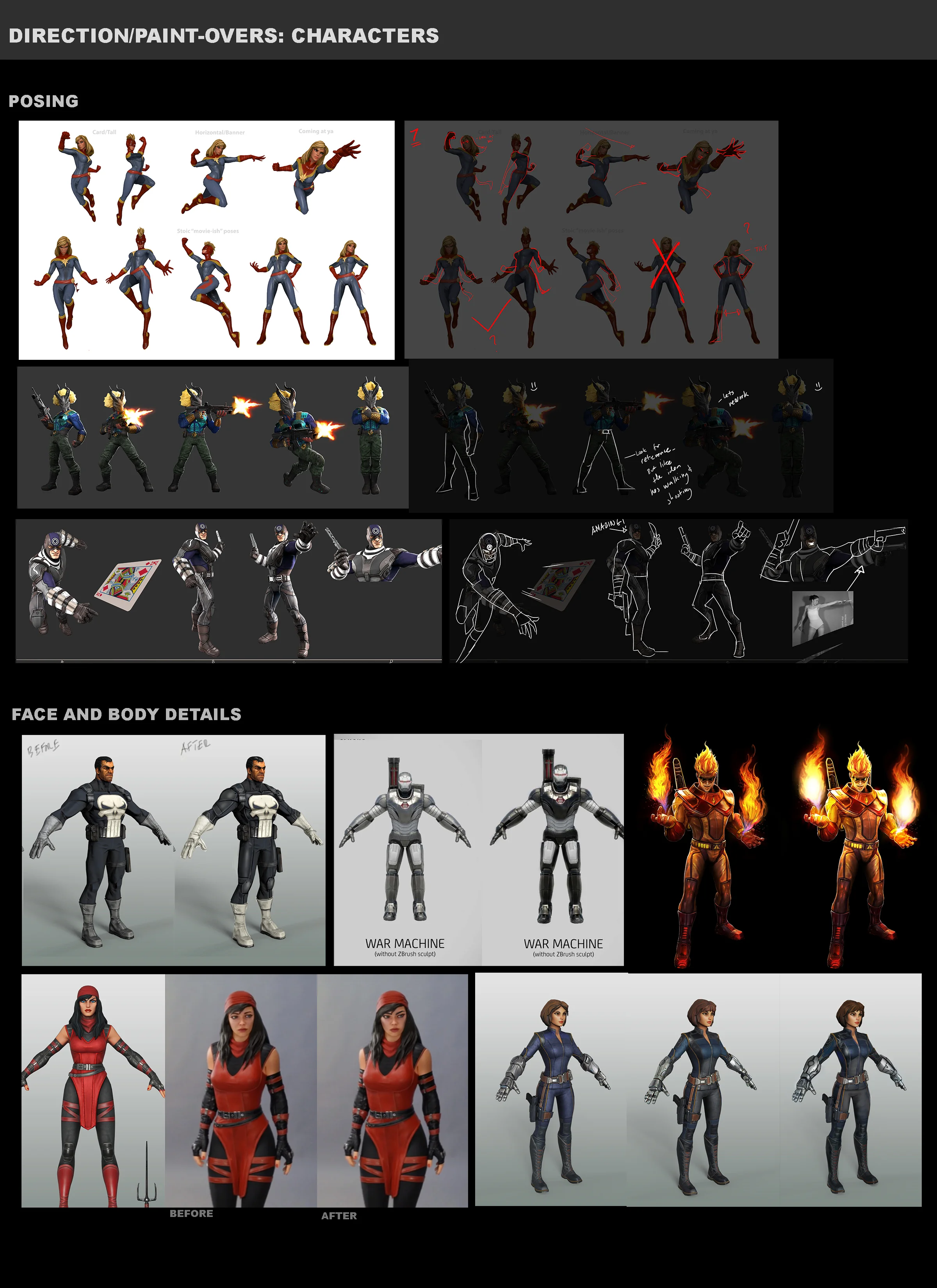 FEEDBACK AND PAINTOVERS FOR CHARACTERS