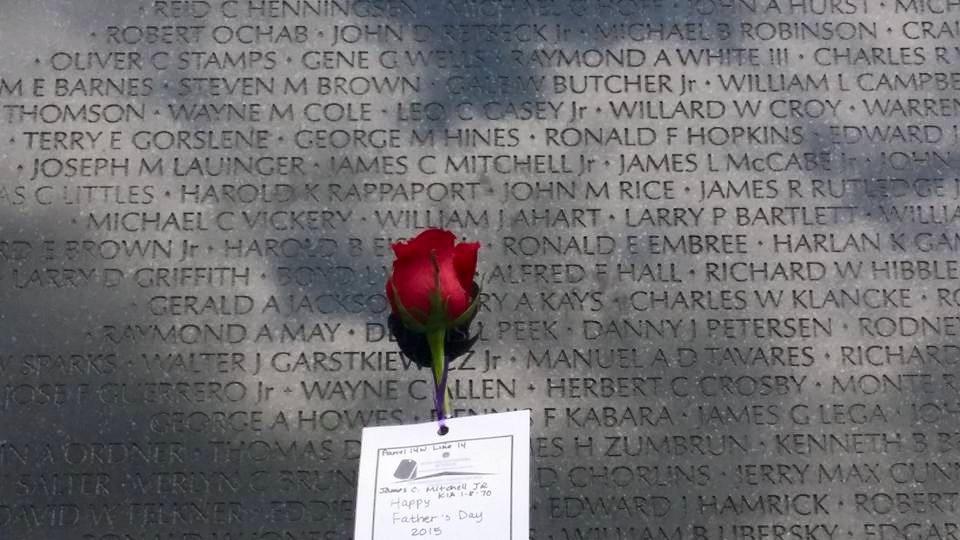 At The Wall, James C. Mitchell, Susan's father.