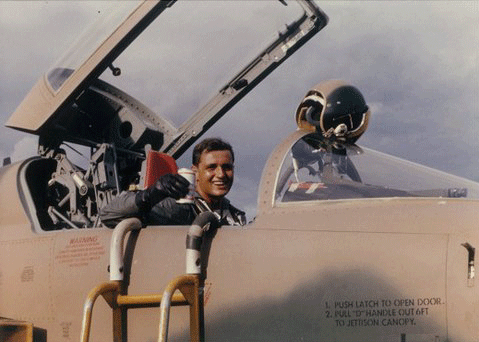 Margot's father in his F5-C. 