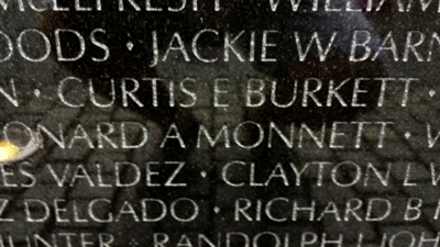 At The Wall Curtis E Burkett, Mike's father. 