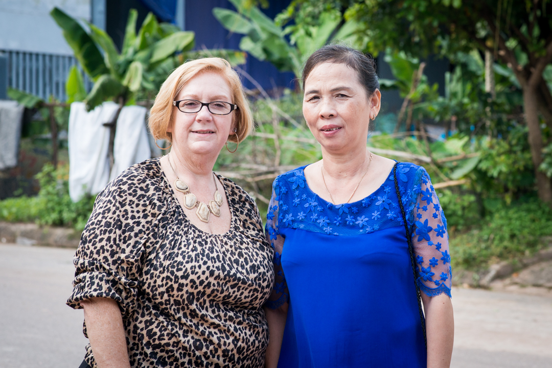 Susan Mitchell-Mattera and Duong Thi Loan. Both are nurses, and very proud of their professions. Ms. Loan’s father was killed during the Tet Offensive in 1968. Her mother was pregnant at the time, so Ms. Loan never had a chance to meet her father.