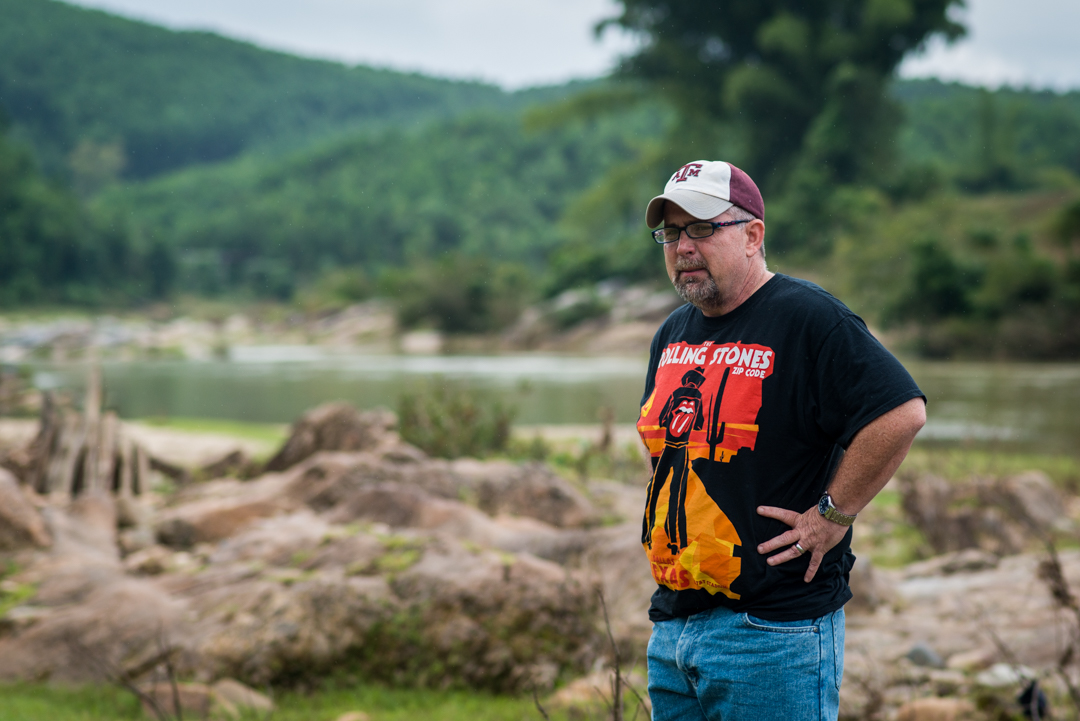 Mike Burkett at the river's edge. 