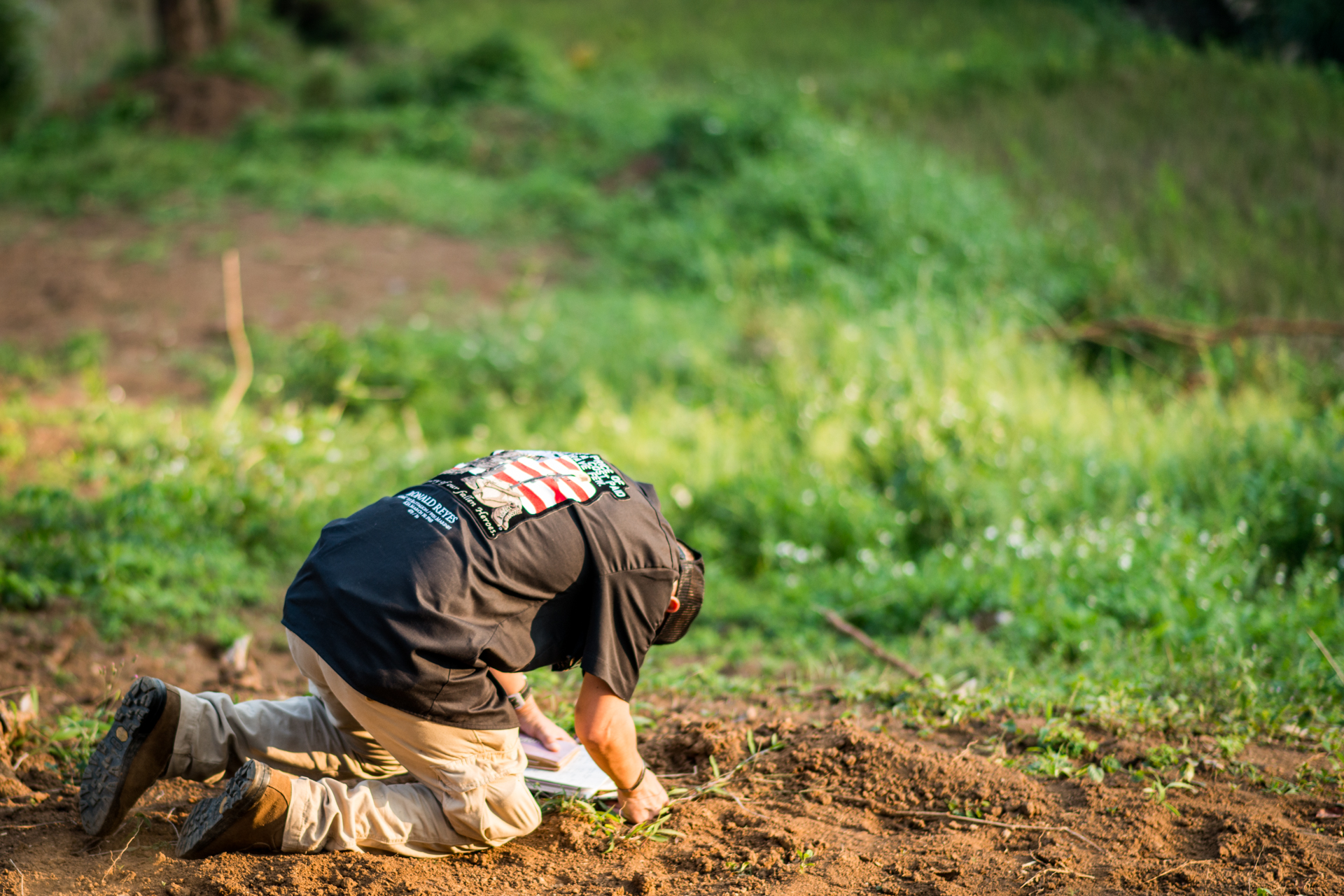 Ron arrives at the site where his father died. Photo courtesy Istrico Productions.