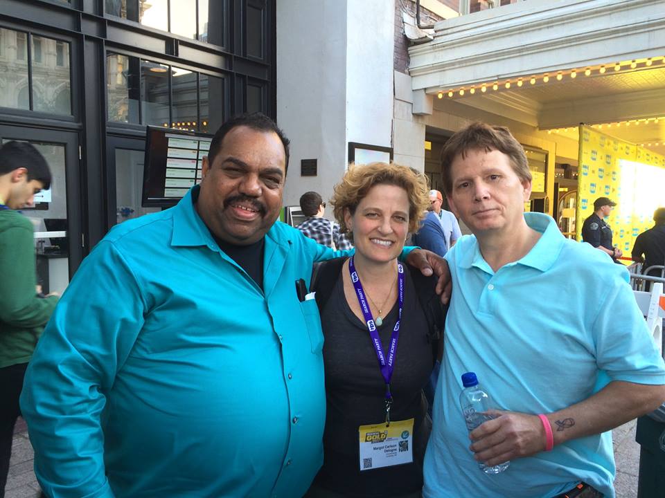 Daryl Davis. left, and Scott Shepherd, right, with 2 Sides Project Founder Margot Carlson Delogne after the premiere of Accidental Courtesy at the 2016 SXSW Film Festival. Scott is a former Grand Dragon in the KKK who at one time hated black people. Today he speaks out against racism and the KKK on his blog . Daryl and Scott are now good friends, and Daryl considers Scott a brother. 