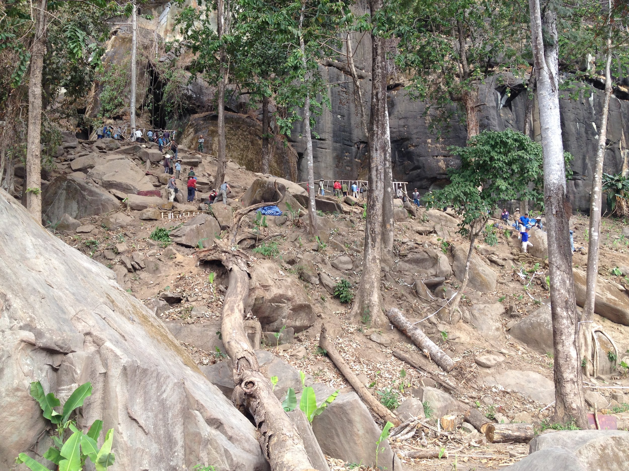 The site where Mrs. Winbush landed in Laos. Remote locations and rugged terrain make many recovery operations extremely challenging. Photo courtesy DPAA.