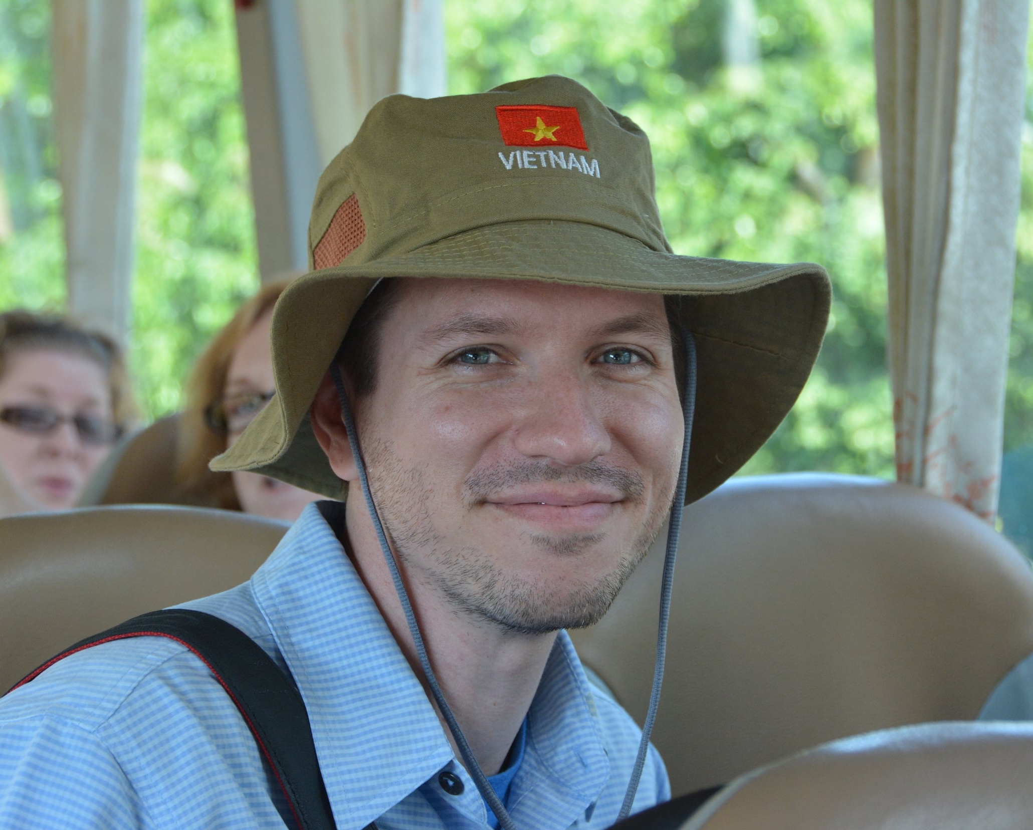 Jared Groneman with his new favorite hat