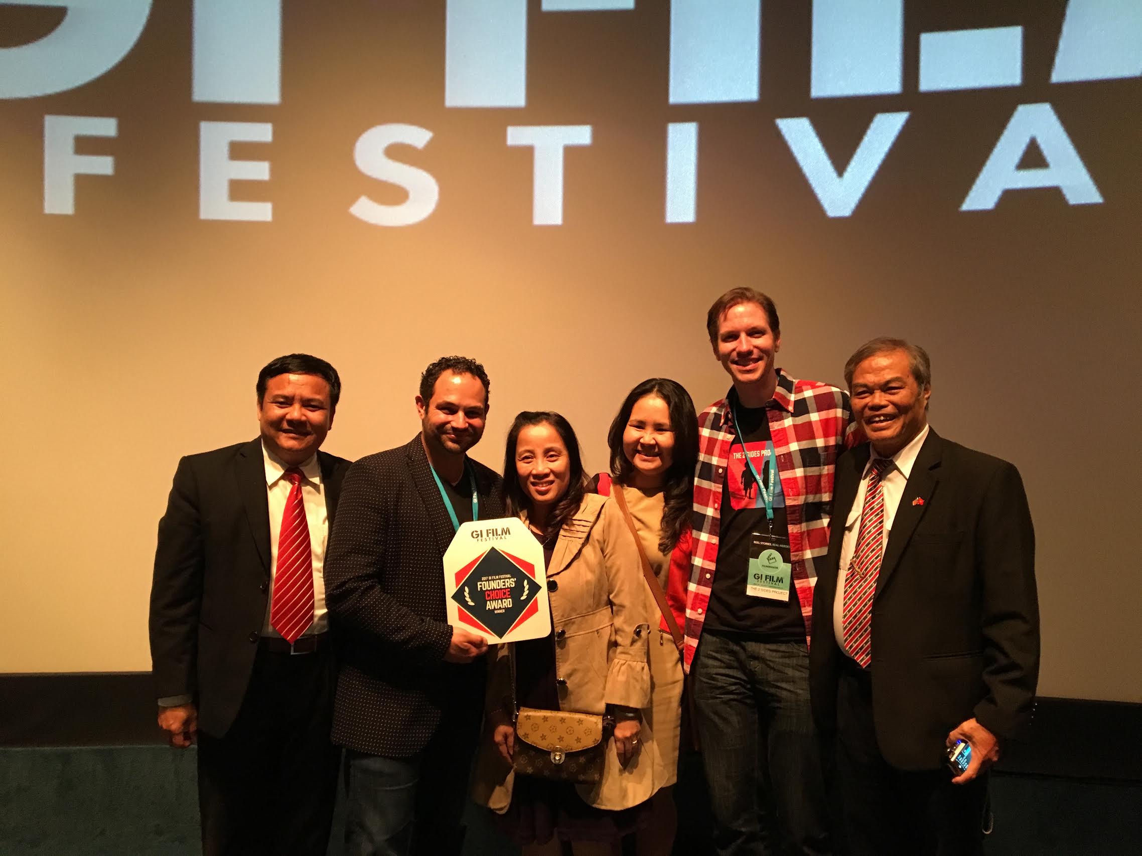  Celebrating the Founders' Choice Award win at the GIFF Washington DC. 