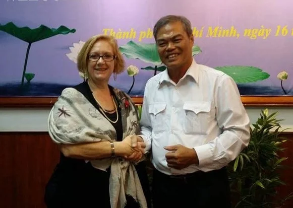 Susan and Vũ Ngọc Xiêm in Ho Chi Minh City, 2015