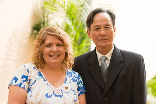 Patty Young Loew and Nguyen Liem. Patty's father, HM1 Jack Young (Navy), was killed in Da Nang on March 11, 1969. Mr. Liem's father fought on the North Vietnamese side and was killed in the early 1970s. Patty and Mr. Liem met in Hanoi. When Mr. Liem said his father distributed medical supplies, Patty nodded and smiled. Her father had been a medic during the war.