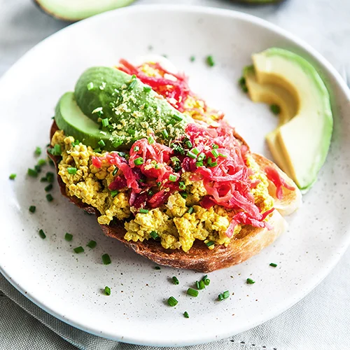 Tofu Scramble Toast with Avocado and Heartbeet Kraut – Small.jpg