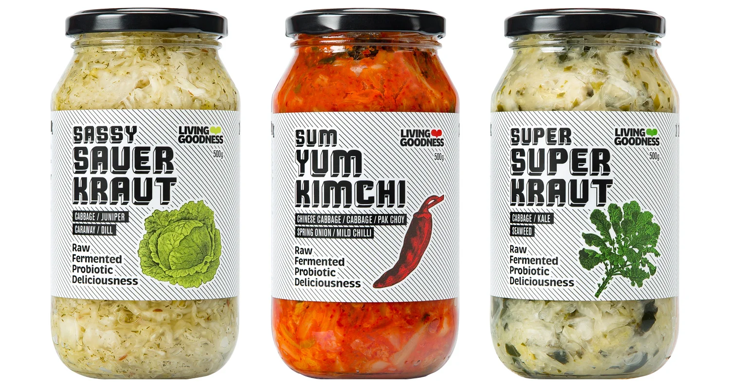 Living Goodness New Zealand Made Sauerkraut & Kimchi
