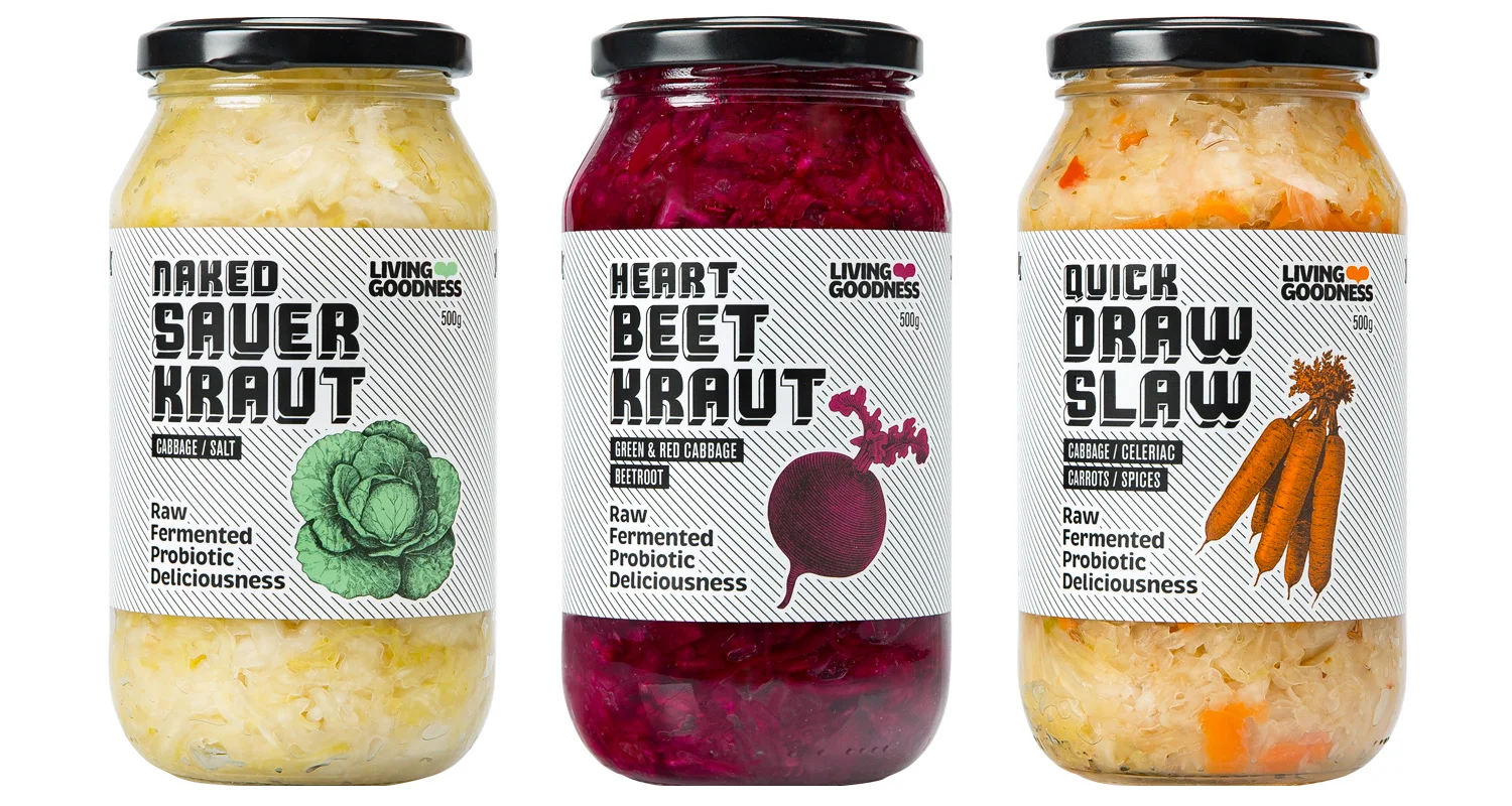 Living Goodness New Zealand Made Sauerkraut & Kimchi