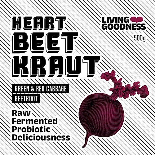 NZmade beetroot Sauerkraut Heartbeet Kraut